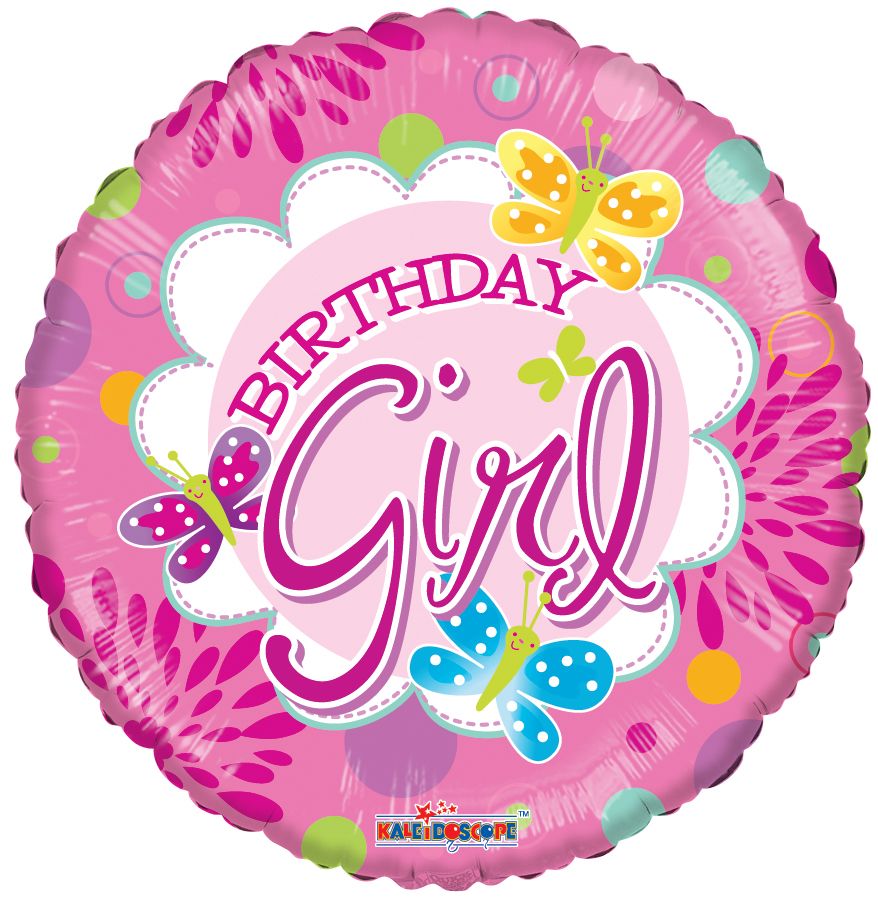 18" Birthday Juvenile Girl Balloon