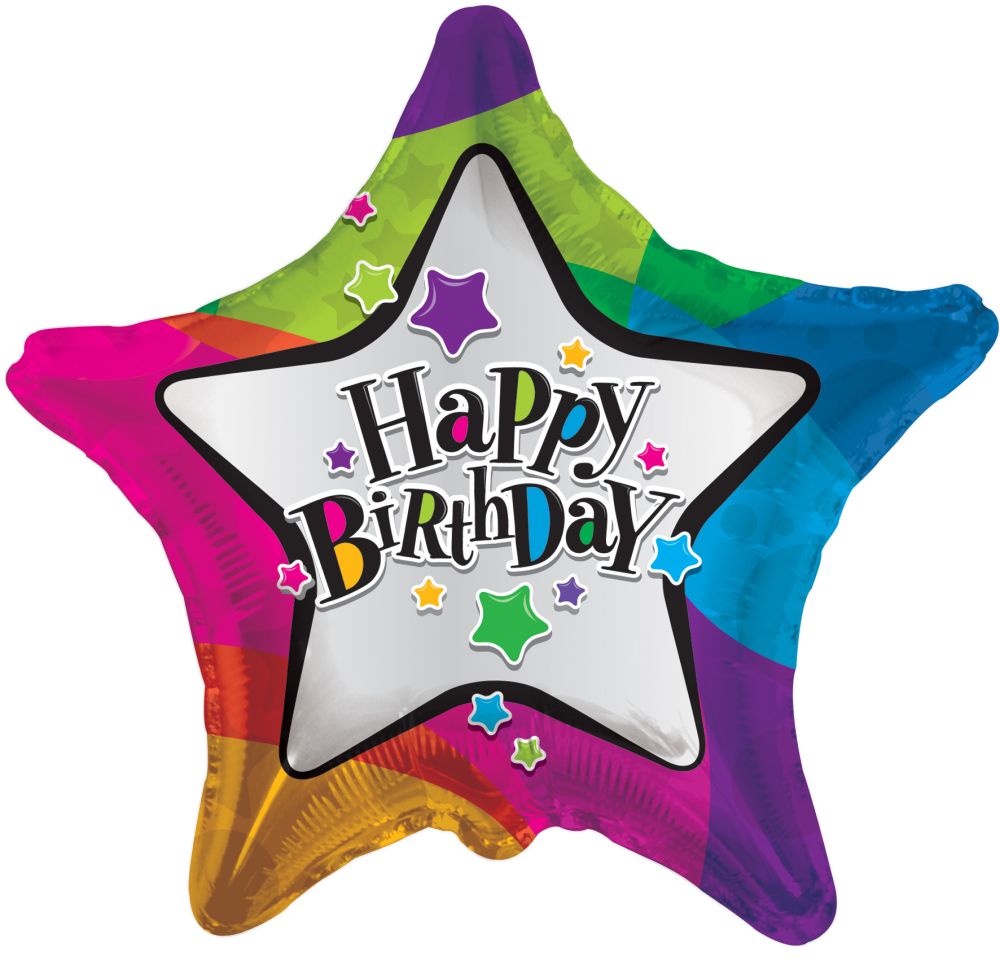 18" Birthday Star Balloon