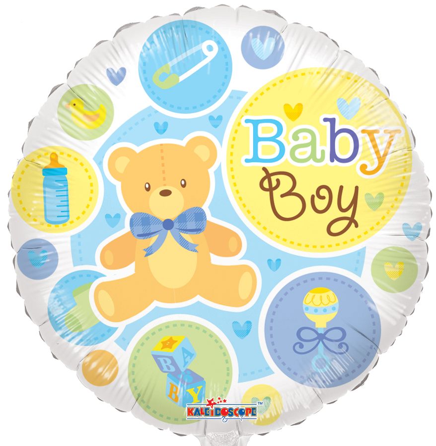 18" Baby Boy Bear Gellibean Balloon