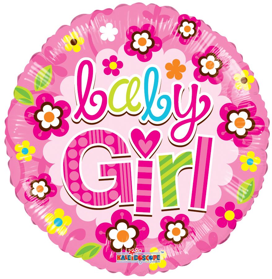 18" Baby Girl Gellibean Balloon