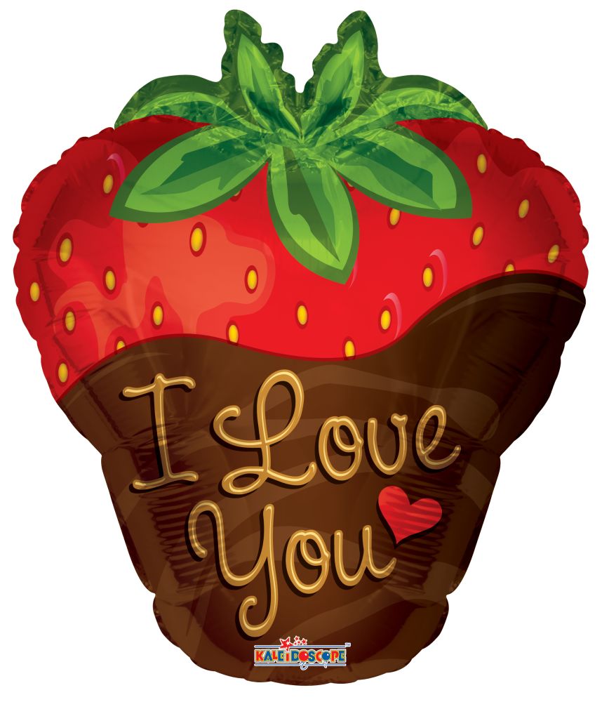 18" Shape I Love You Strawberry Balloon