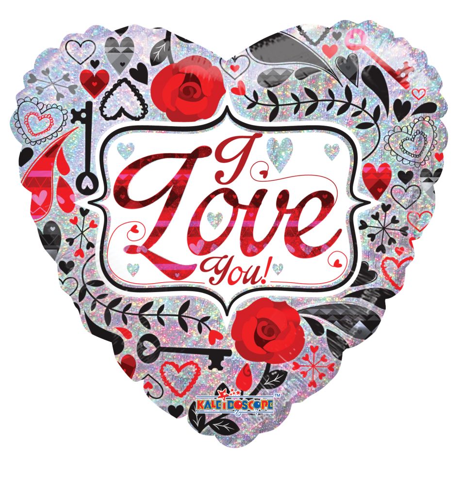 18" Holo Contemporary Love Balloon