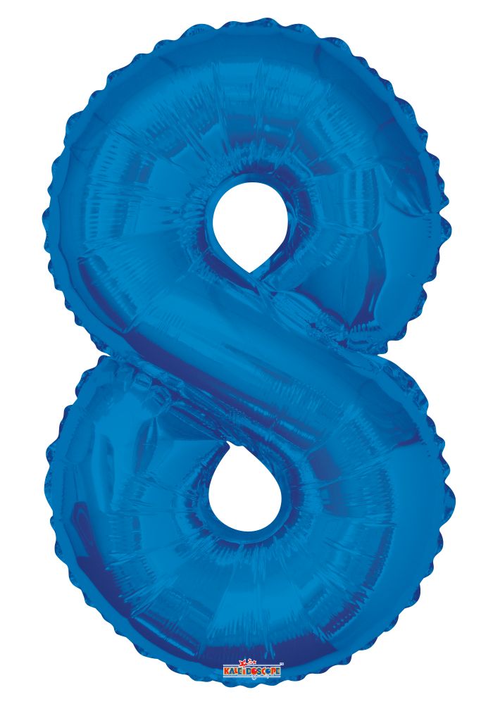 34" Royal Blue Number 8 Balloon