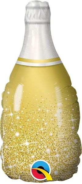 14" Mini Gold Bubbly Wine Bottle  Balloon