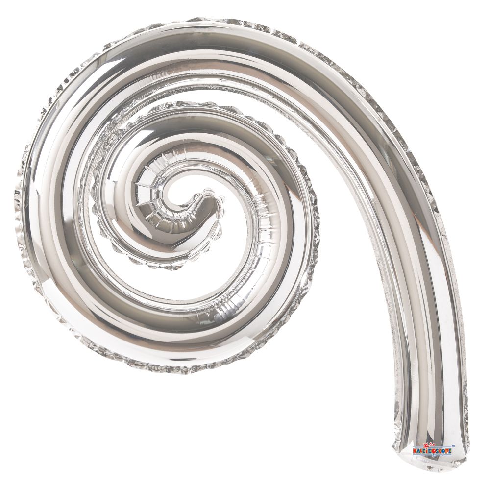 Kurly Spiral Silver Balloon