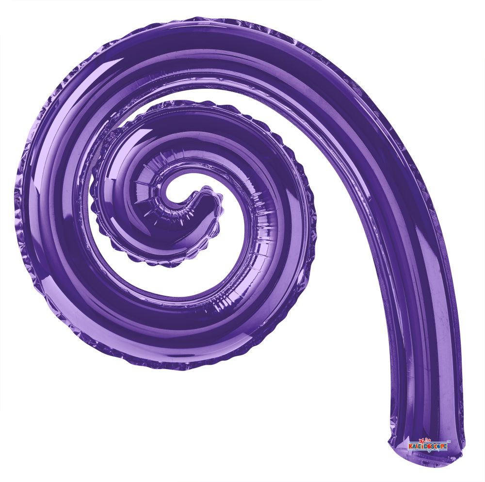 Kurly Spiral Purple Balloon