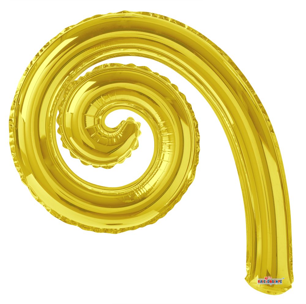 Kurly Spiral Gold Balloon