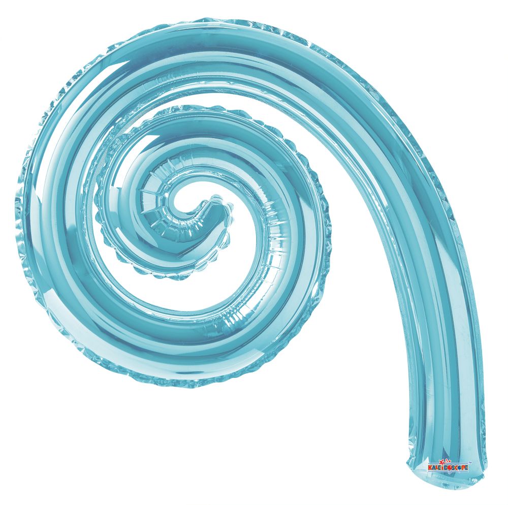 Kurly Spiral Light Blue Balloon