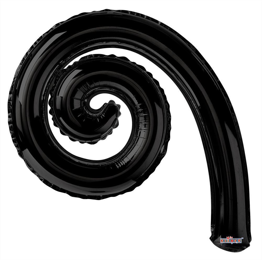 Kurly Spiral Black Balloon