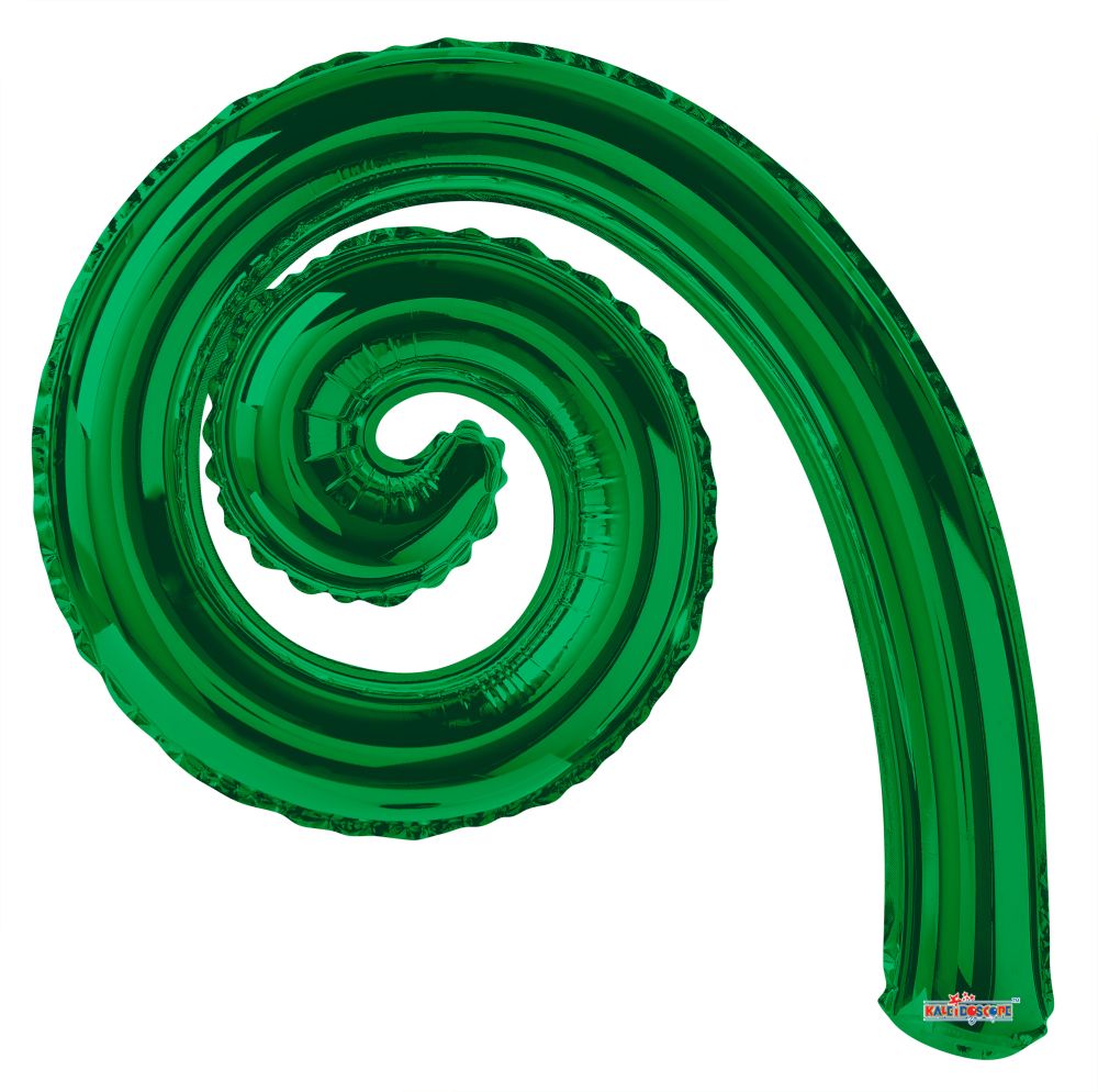 Kurly Spiral Green Balloon