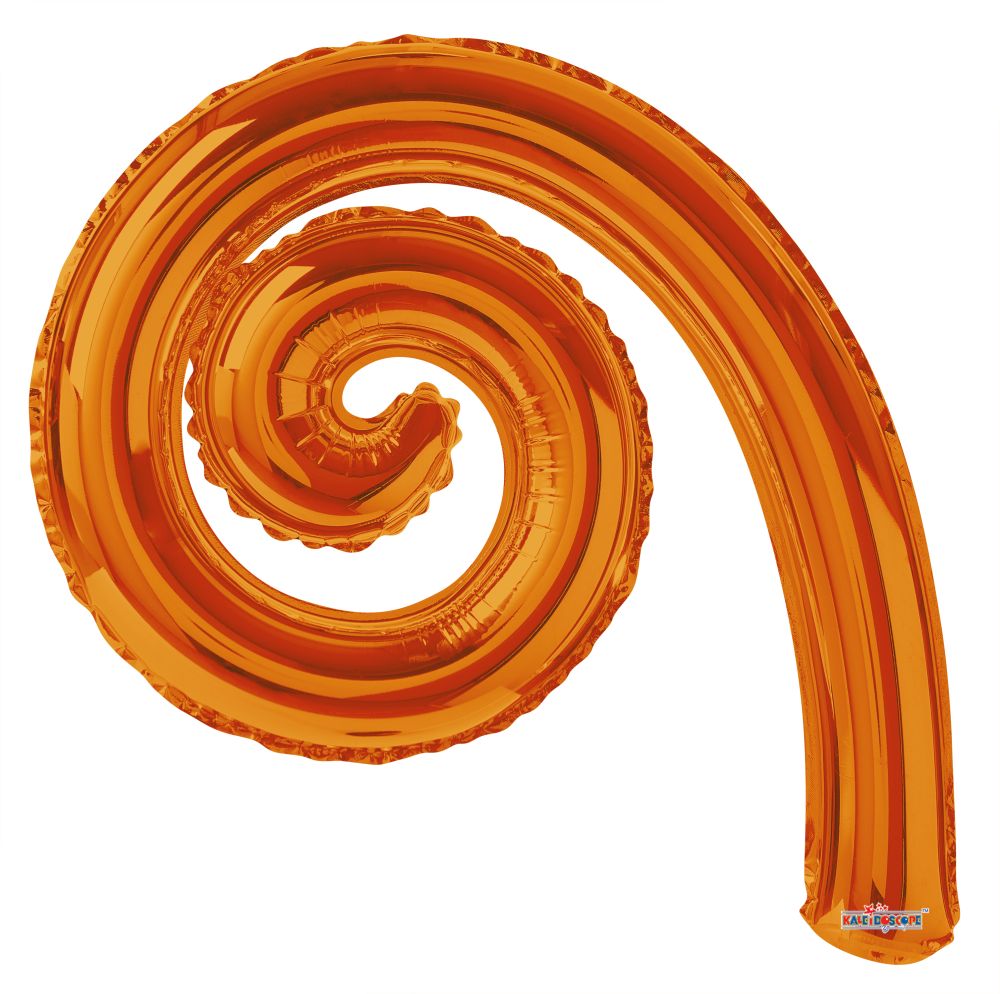 Kurly Spiral Orange Balloon