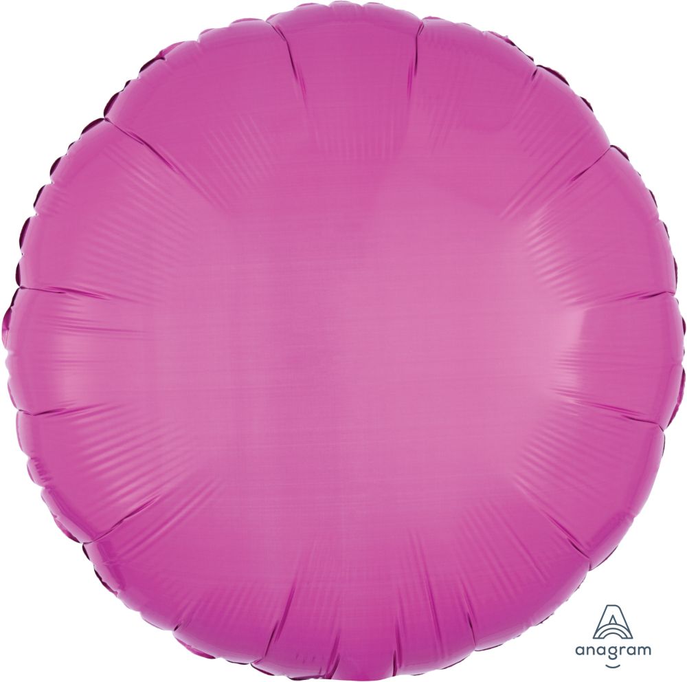 18" Bright Bubble Gum Pink Circle Balloon