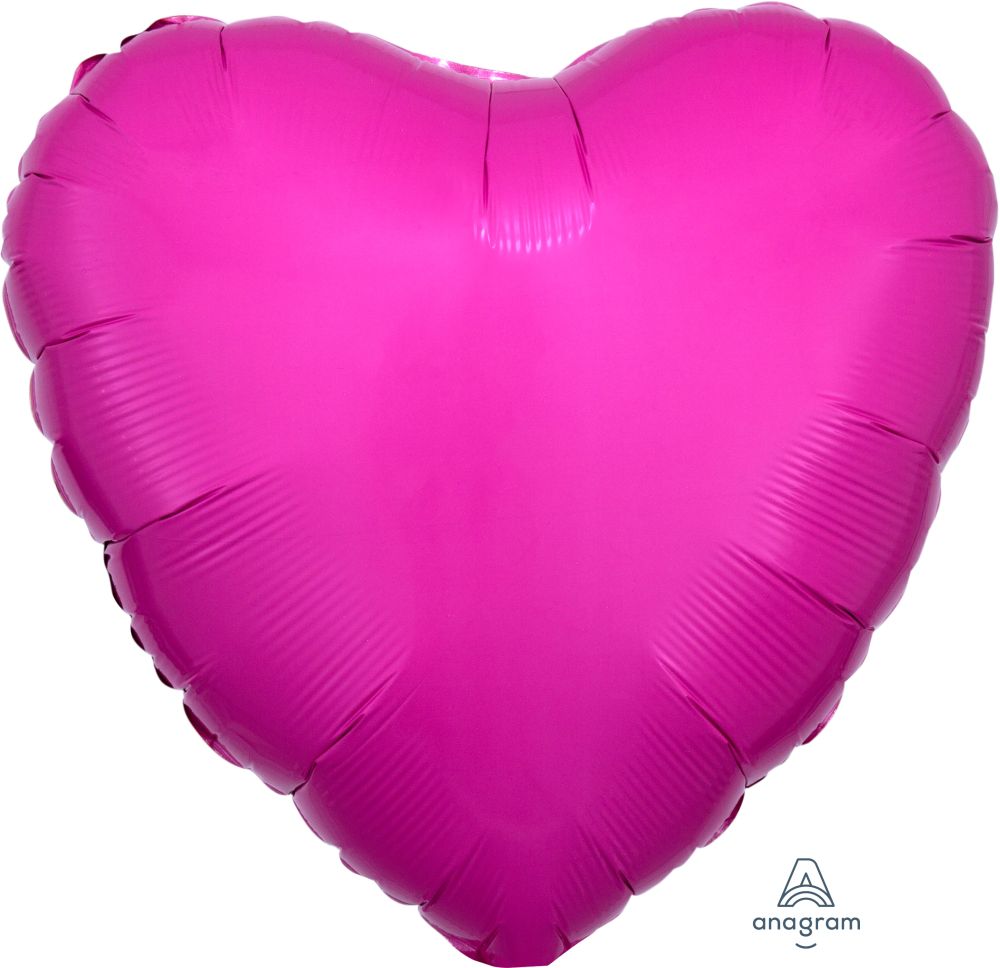 18" Bright Bubble Gum Pink Heart (non-packaged) Balloon