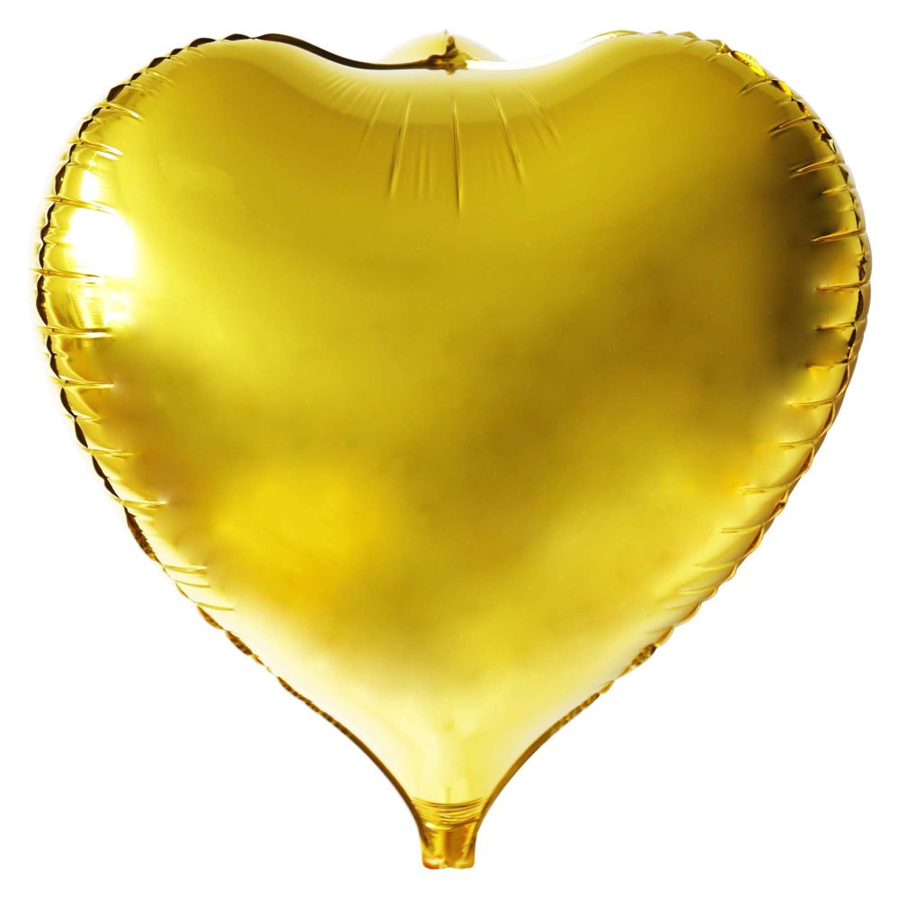18" 3D Heart Gold Balloon