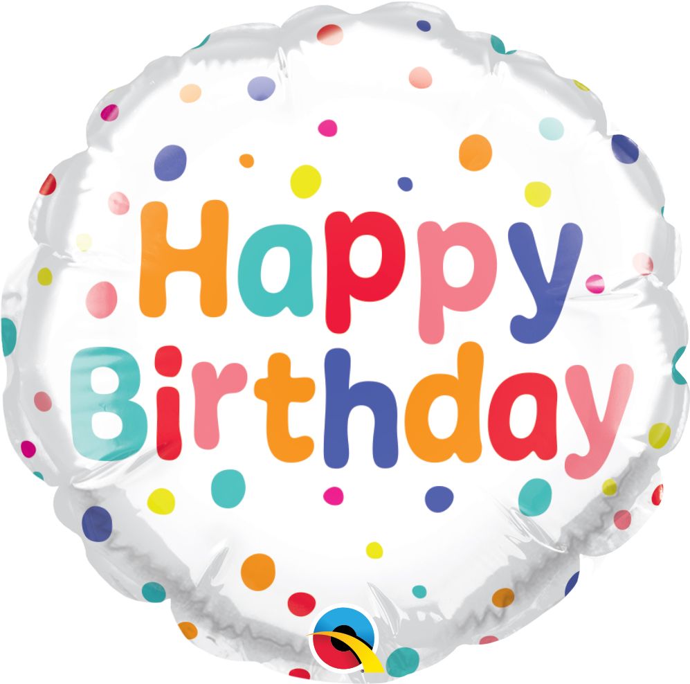 04" Birthday Colorful Confetti Balloon