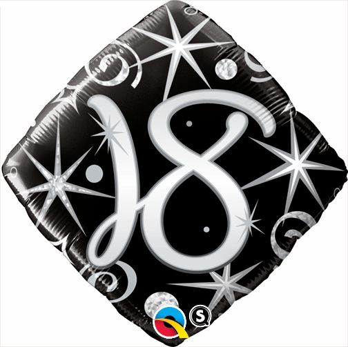 18" 18 Elegant Sparkles and Swirls Balloon
