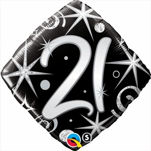 18" 21 Elegant Sparkles and Swirls Balloon
