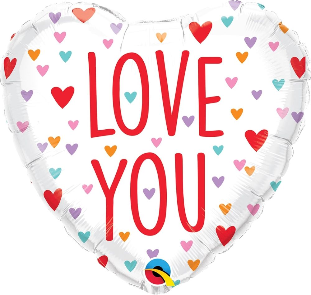 18" Love You Little Hearts Balloon
