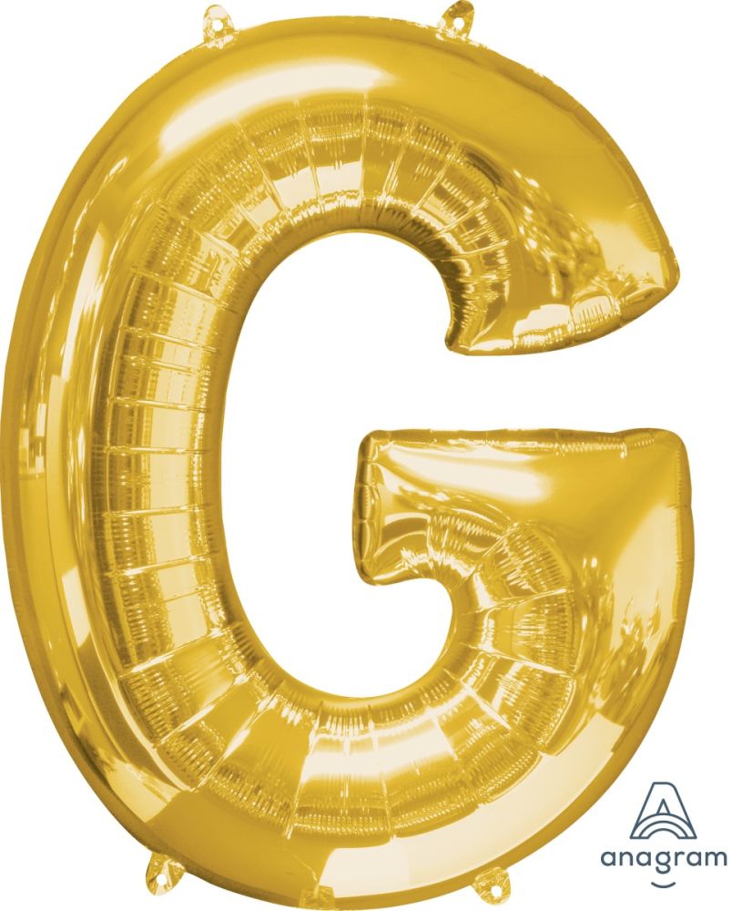 34" Gold Letter G Balloon