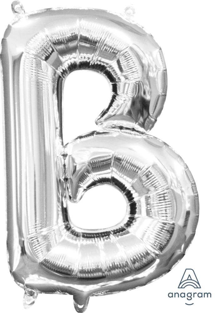 16" Silver Letter B Balloon