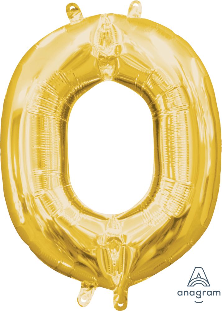 16" Gold Letter O Balloon
