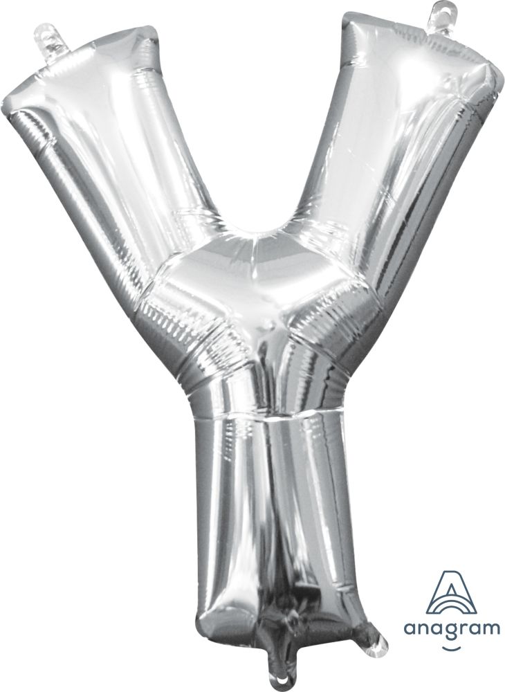 16" Silver Letter Y Balloon
