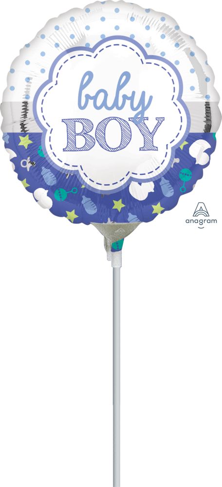 09" Baby Boy Scallop Balloon