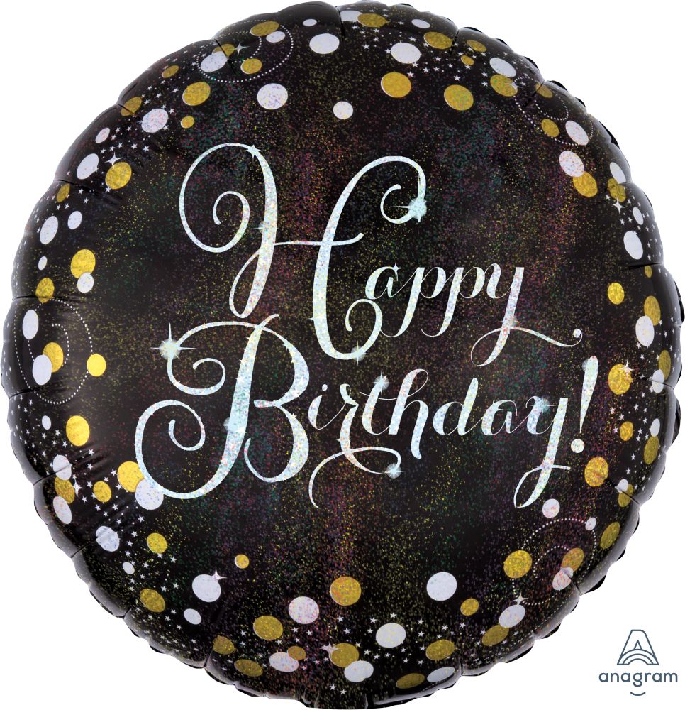 18" Holographic Sparkling Birthday Balloon
