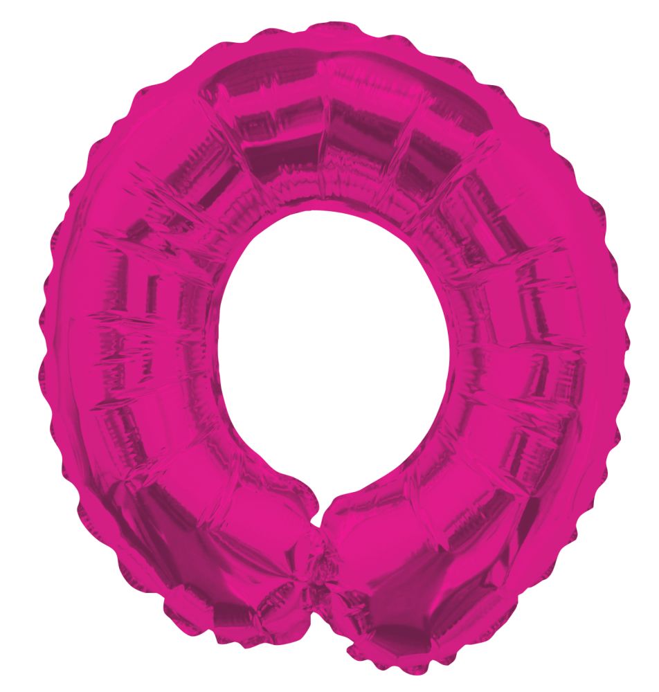 14" Pink Letter O Balloon