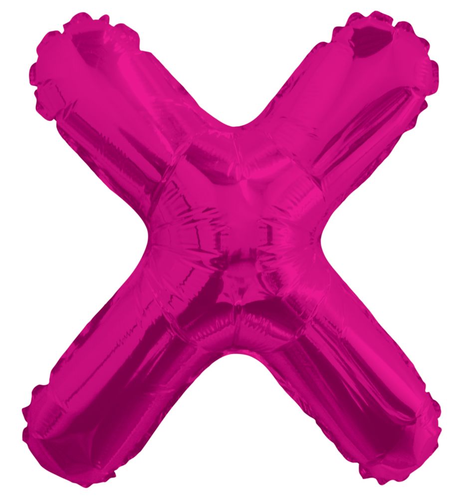 14" Pink Letter X Balloon