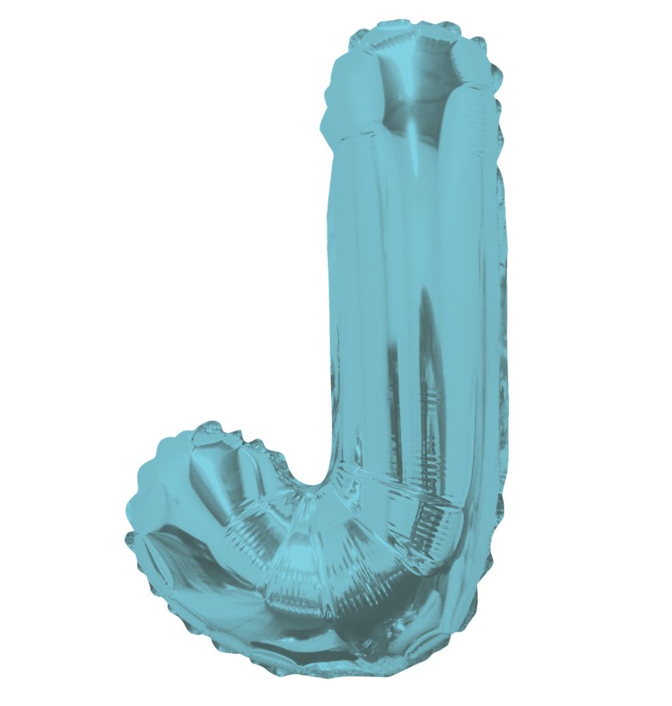 14" Light Blue Letter J Balloon