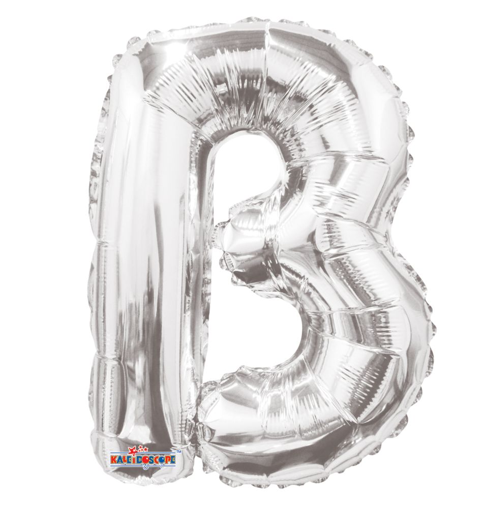 14" Silver Letter B Balloon