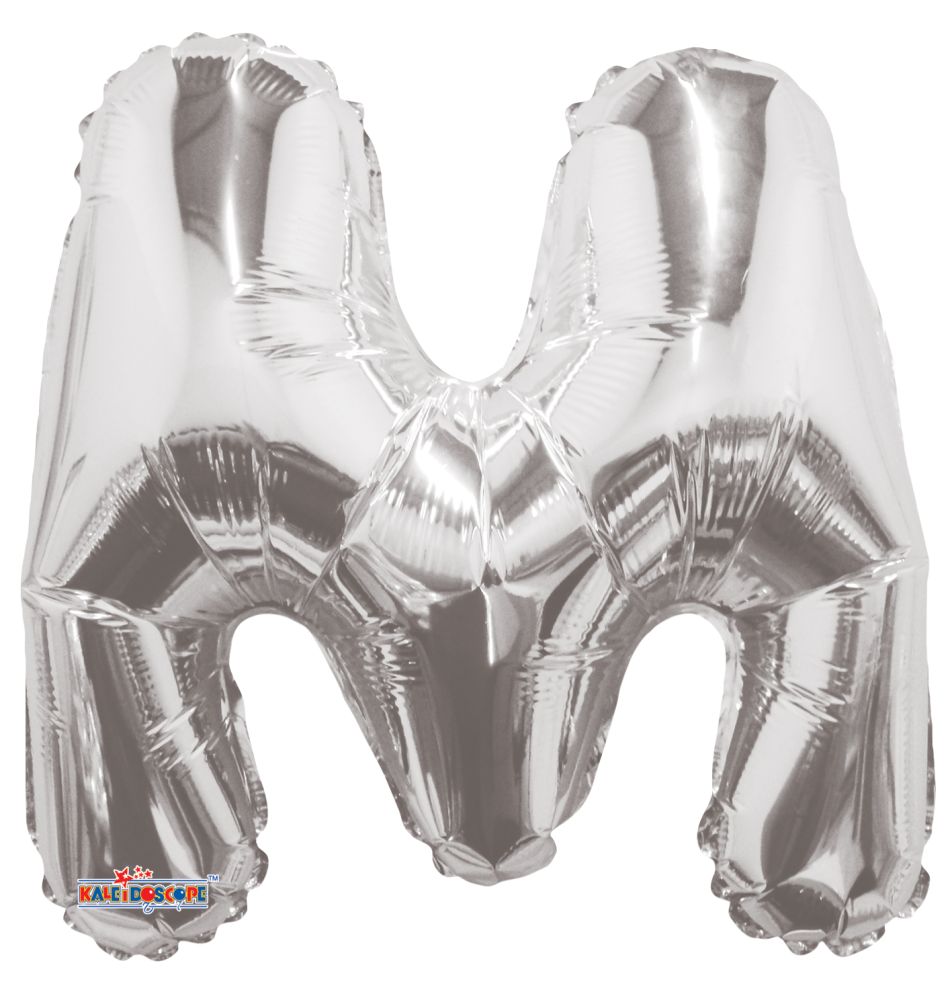 14" Silver Letter M Balloon