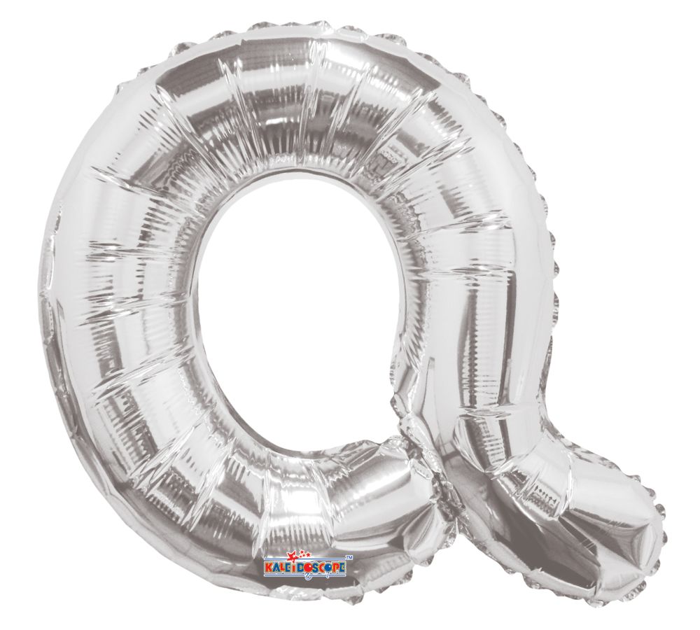 14" Silver Letter Q Balloon