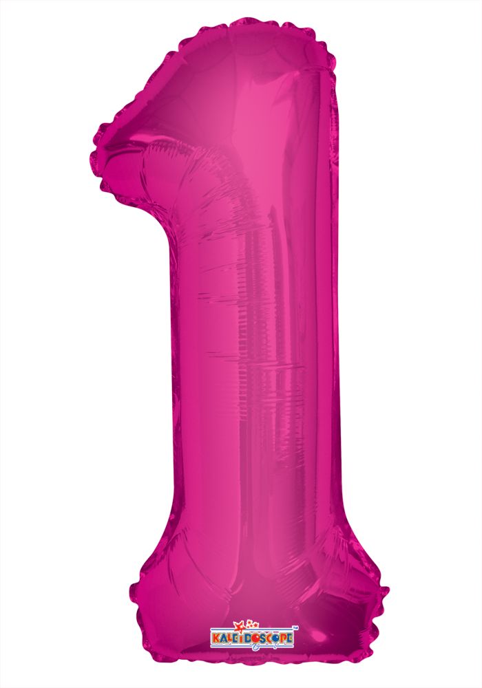 14" Pink Number 1 Balloon
