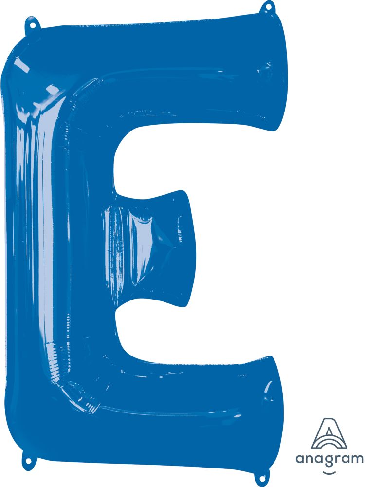 34" Blue Letter E Balloon