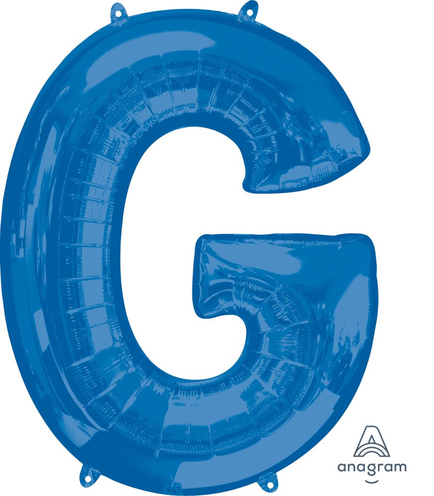 34" Blue Letter G Balloon