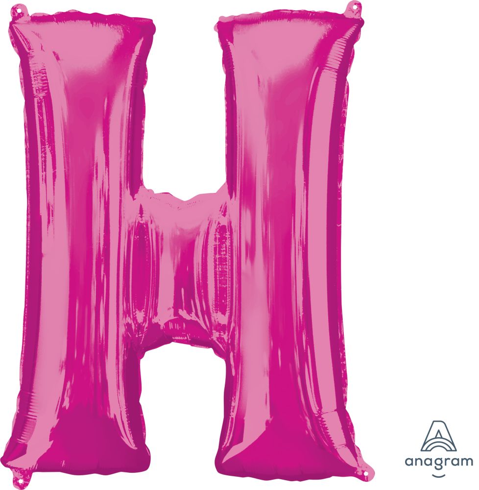 34" Pink Letter H Balloon