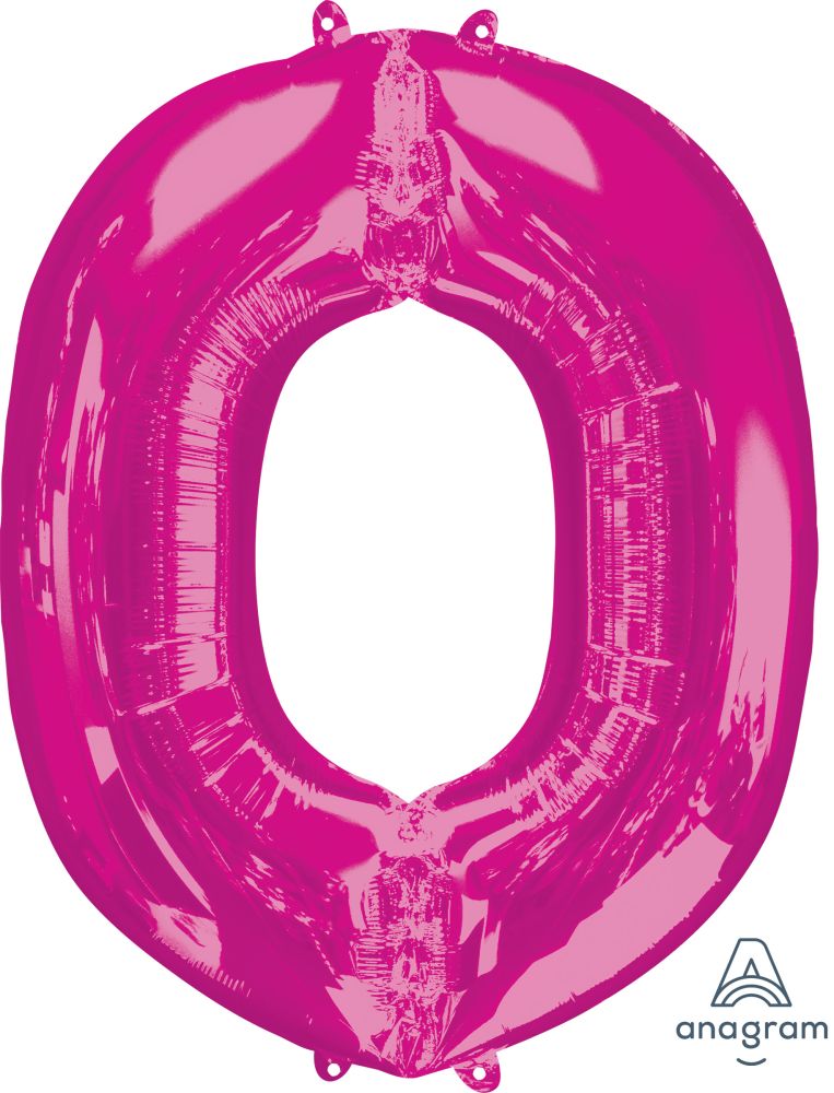 34" Pink Letter O Balloon