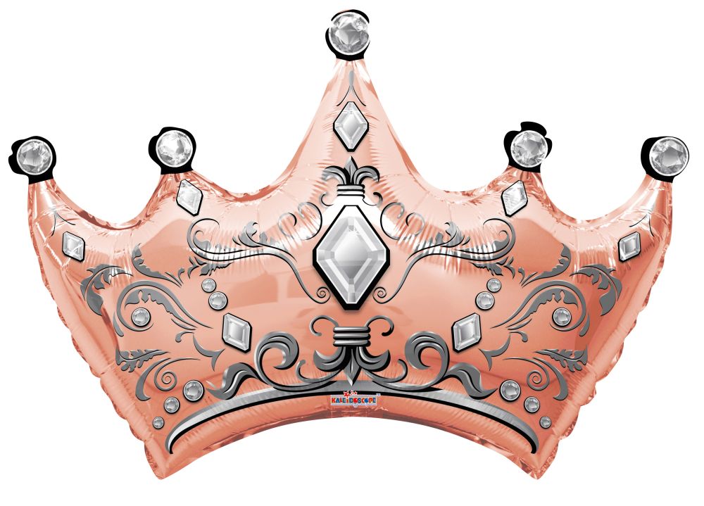 36" Crown Rose Gold Balloon