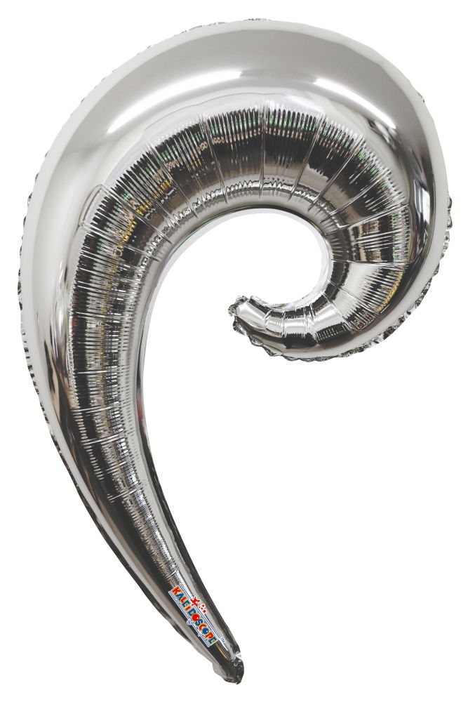 36" Kurly Wave Silver Balloon