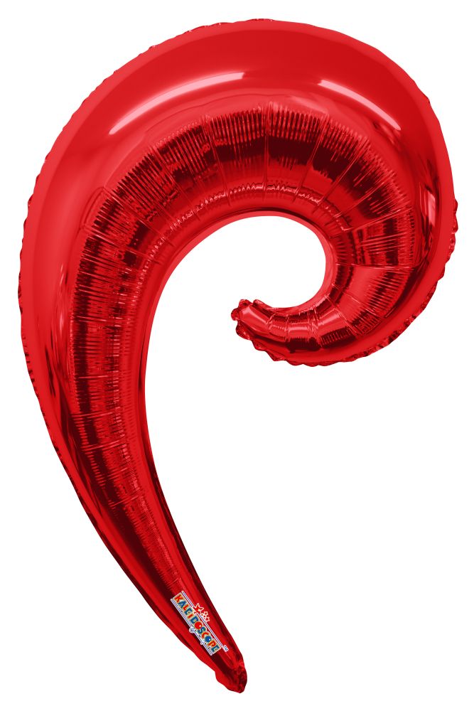 36" Kurly Wave Red Balloon