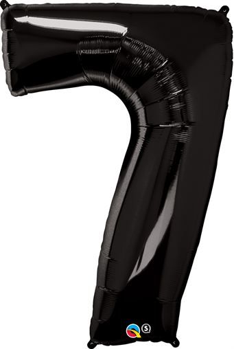 34" Black Number 7 Balloon