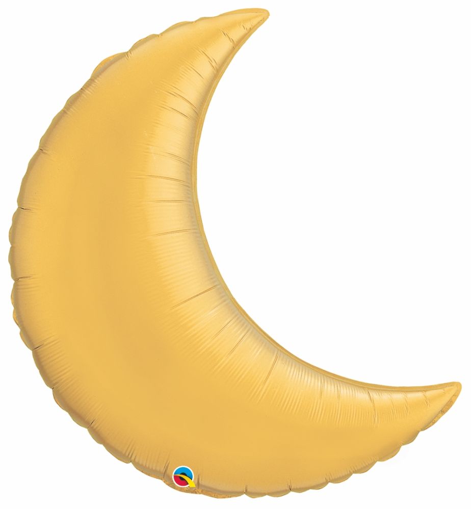 Crescent Moon 35" Metallic Gold (non-packaged) Balloon