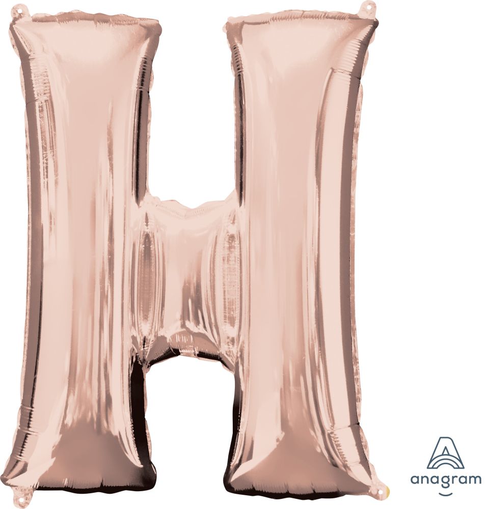 34" Rose Gold Letter H Balloon