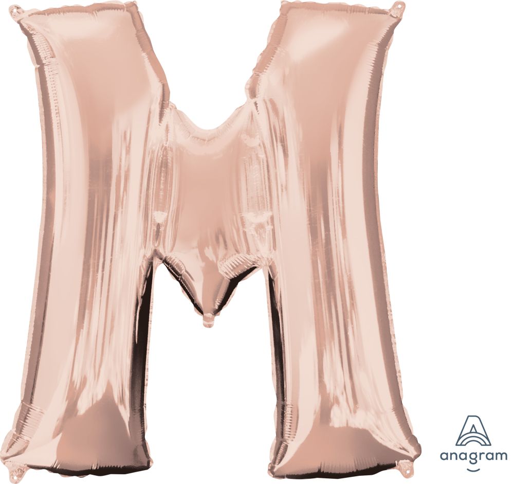 34" Rose Gold Letter M Balloon