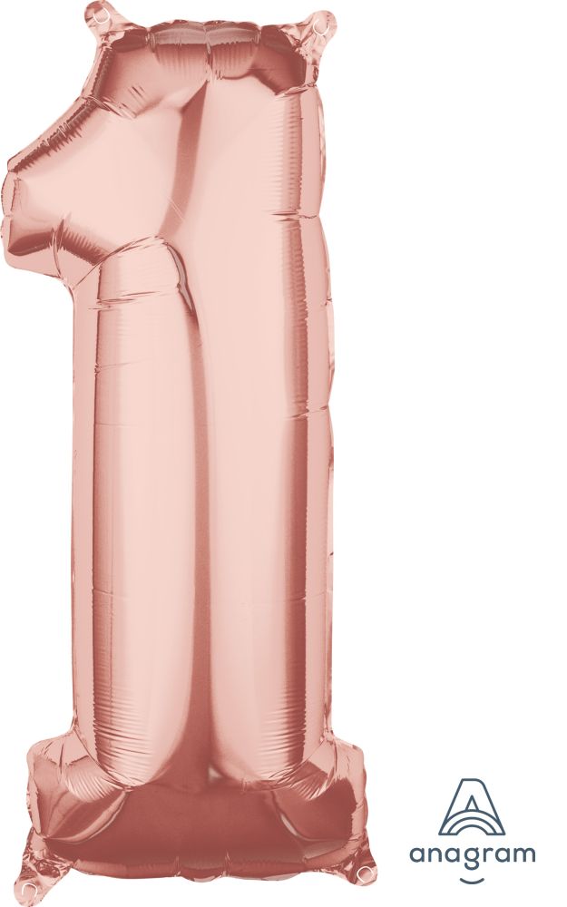 26" Rose Gold Number 1 Balloon