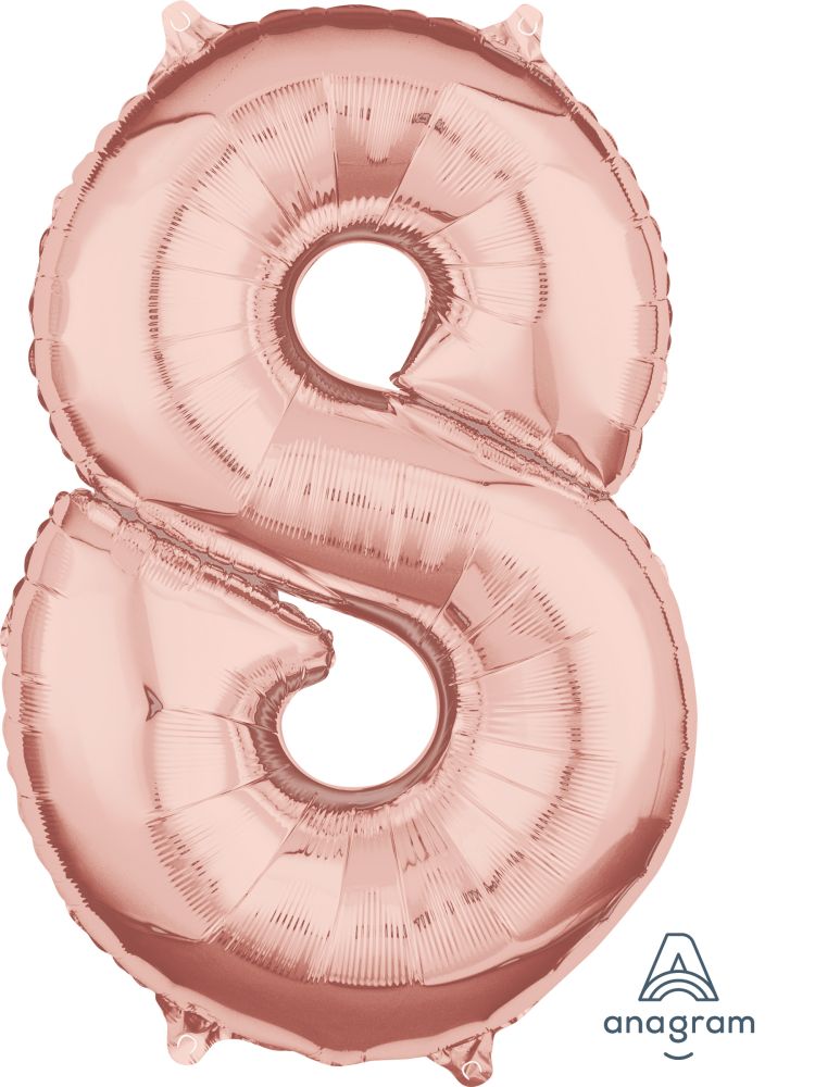 26" Rose Gold Number 8 Balloon