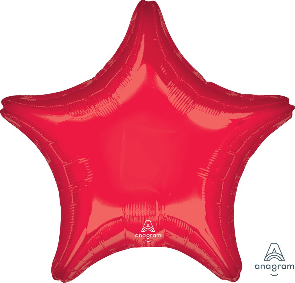 28" Metallic Red Star (non-packaged) Balloon