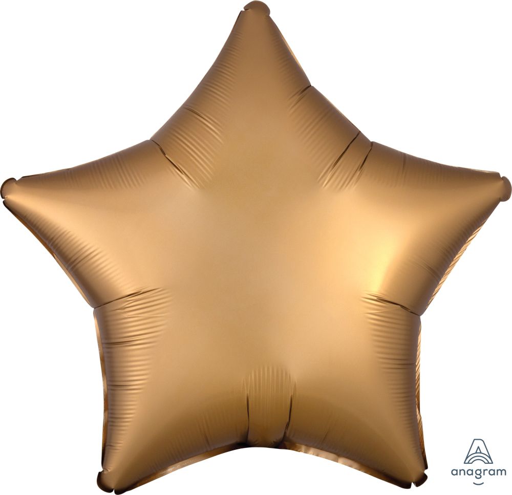 18" Satin Luxe Gold Star (non-packaged) Balloon